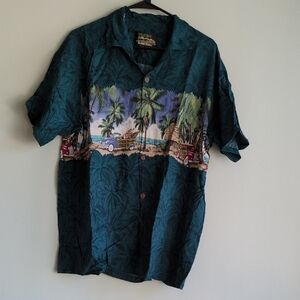 Tropical Teal Hawaiian Shirt